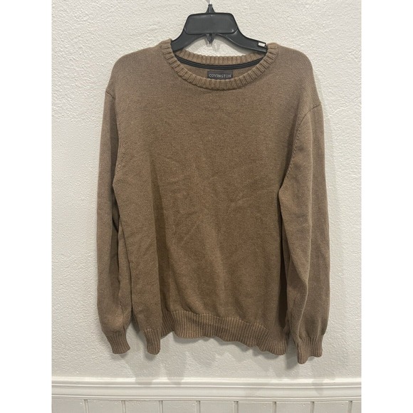 Covington Sweater Men's XL Tan Crew Neck Long Sleeve Pullover - Picture 1 of 4